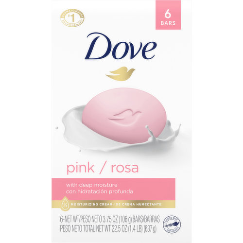 Dove Pink Beauty Bar combines a gentle cleansing skin care formula with our signature 1/4 moisturizing cream to hydrate and nourish skin, instead of leaving skin feeling dry and tight like an ordinary bar soap might. It’s the classic Dove Beauty Bar formula with a delicate pink hue. Dove mild cleansers help skin retain its natural moisture, which helps keep skin hydrated, and Dove Beauty Bar even helps replenish skin-natural nutrients that can be lost during the cleansing process. Use your Beauty Bar as a facial cleanser or as a gentle skin cleanser for your body and hands. For best results, rub between wet hands and massage the smooth, creamy lather over your skin before rinsing thoroughly. The secret to beautiful skin is moisture, and no other bar hydrates skin better than Dove. Formulated with mild cleansers that care for skin as you cleanse, this moisturizing bar helps deliver nourishment and leave your face and body feeling soft and smooth and looking more radiant than ordinary bar soap does. Our vision is of a world where beauty is a source of confidence, and not anxiety. Our mission is to help the next generation of women develop a positive relationship with the way they look, helping them raise their self-esteem and realize their full potential.