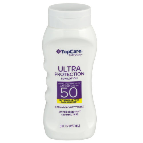 TopCare Ultra Protection Water Resistant Uva/Uvb Broad Spectrum Spf 50 Sunscreen Lotion