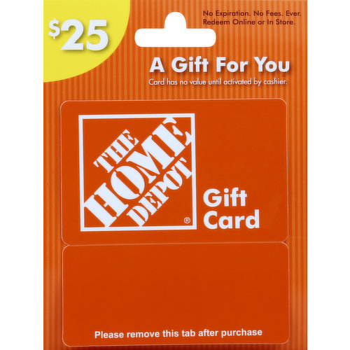 Home Depot Gift Card, $25