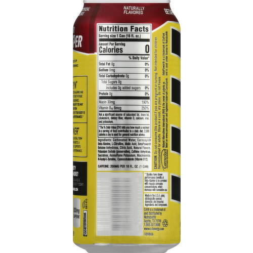 C4 Performance Energy Drink, Midnight Cherry, Energy - King Kullen