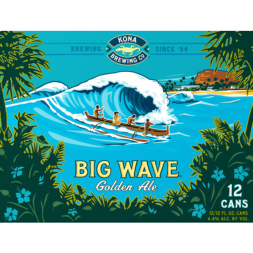 Kona Brewing Co Beer, Golden Ale, Big Wave