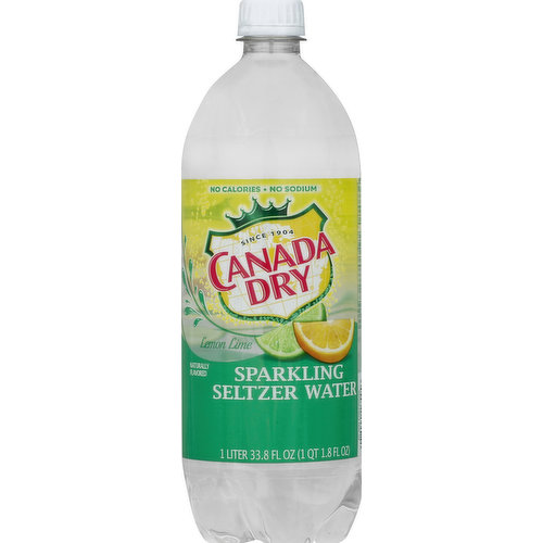 Canada Dry Seltzer Water, Sparkling, Lemon Lime