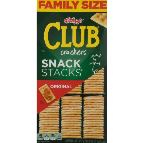 Club Crackers, Original, Snack Stacks, Family Size