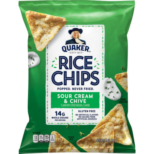 Quaker Rice Chips, Sour Cream & Chive