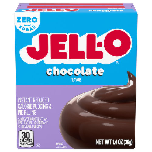 Pudding & Pie Filling, Reduced Calorie, Zero Sugar, Instant, Chocolate Flavor