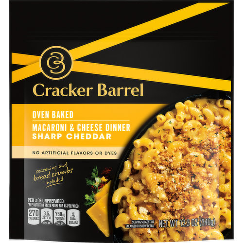 Cracker Barrel Oven Baked Sharp Cheddar Macaroni & Cheese