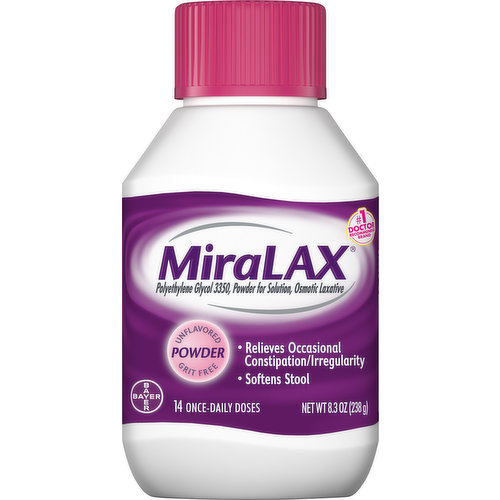 MiraLAX Laxative, Osmotic, Unflavored, Powder