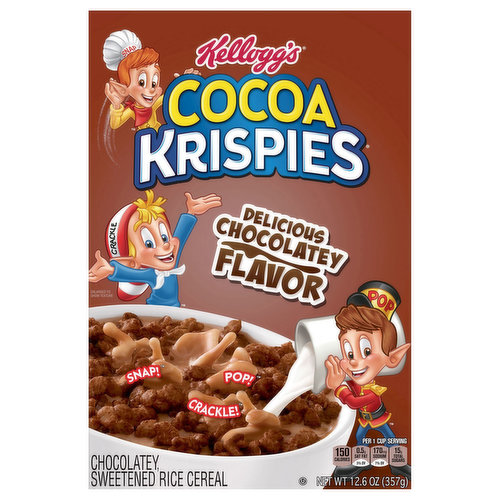 Cocoa Krispies Cereal, Rice, Sweetened, Delicious Chocolatey Flavor