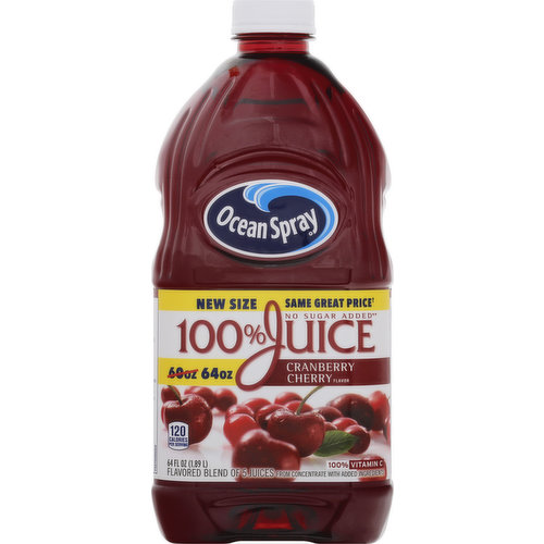 Ocean Spray 100% Juice, Cranberry Cherry Flavor