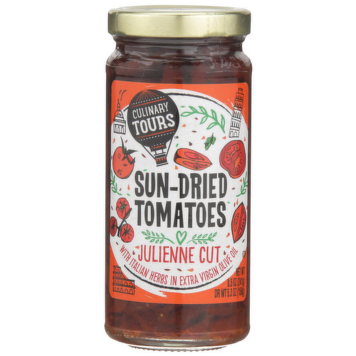 Culinary Tours Julienne Cut Sun-Dried Tomatoes With Italian Herbs In Extra Virgin Olive Oil