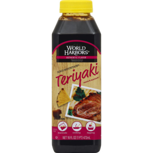 World Harbors Sauce & Marinade, Teriyaki, Maui Mountain