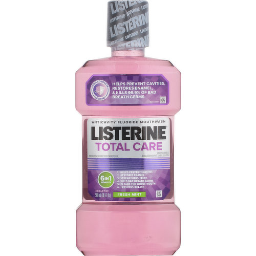 Listerine Mouthwash, Total Care, Fresh Mint