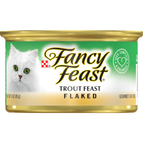 Fancy Feast Cat Food, Flaked, Trout Feast, Gourmet