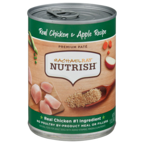 Rachael Ray Nutrish Dog Food, Real Chicken & Apple Recipe, Premium Pate