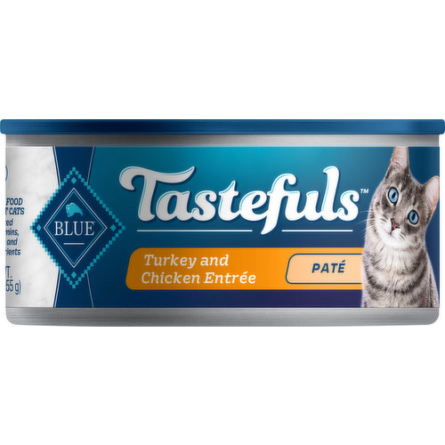 Blue Buffalo Food for Cats, Turkey and Chicken Entree, Pate, Adult