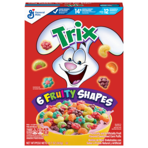 Trix Corn Puffs, Sweetened, Fruit Flavored