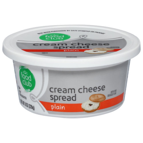 Food Club Cream Cheese Spread, Plain