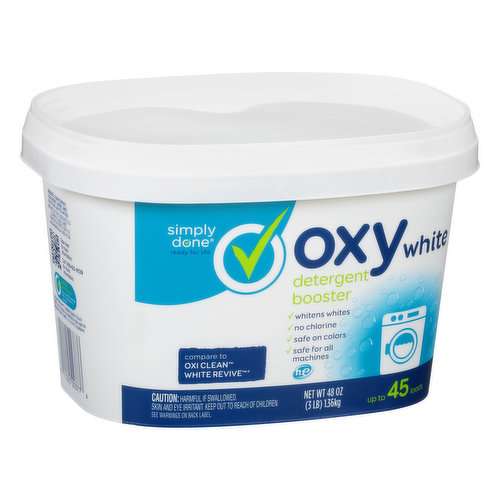 Simply Done Detergent Booster, Oxy White, HE