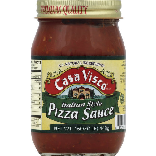 Casa Visco Pizza Sauce, Italian Style