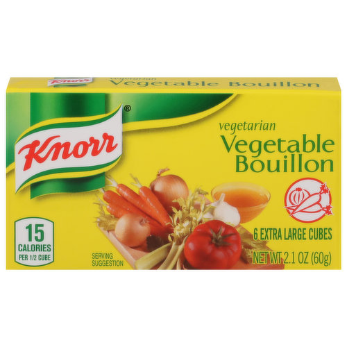 Knorr Vegetable Bouillon, Vegetarian, Extra Large Cubes