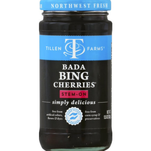 Tillen Farms Cherries, Bada Bing, Stem-On