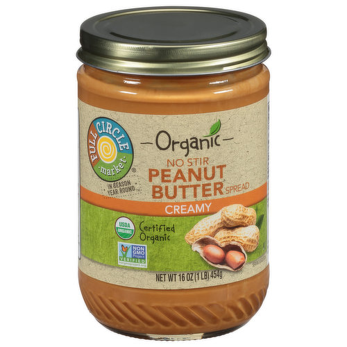 Full Circle Market Peanut Butter Spread, Creamy