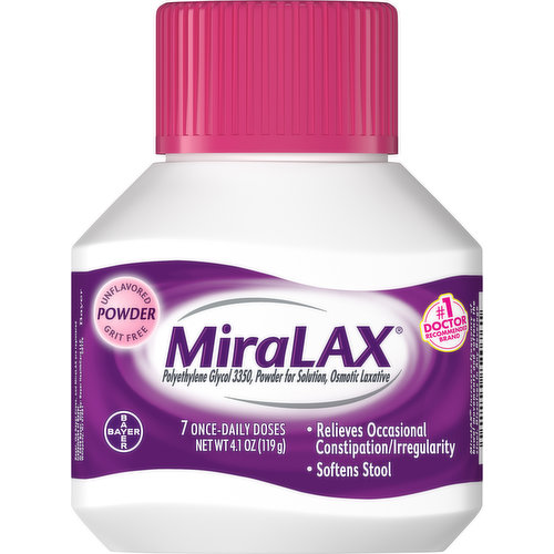 MiraLAX Osmotic Laxative, Unflavored, Powder