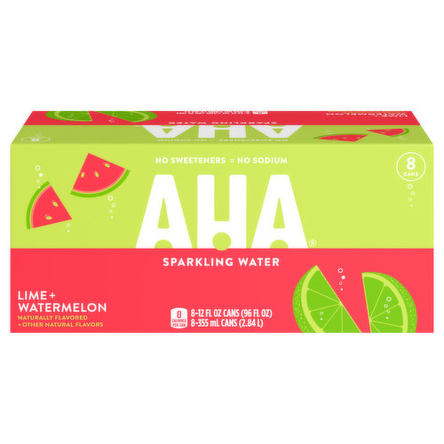 AHA Sparkling Water, Lime + Watermelon