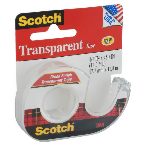 Scotch Tape, Transparent, 1/2 Inch