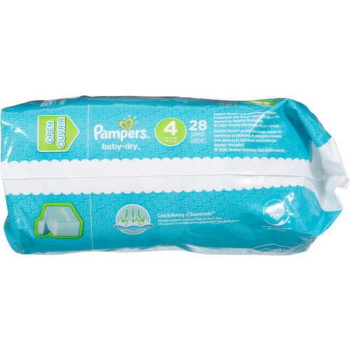 Pampers Diapers, Sesame Street, Size 4 (22-37 lb), Jumbo Pack - FRESH by  Brookshire's