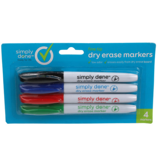 Simply Done Fine Tip Dry Erase Markers