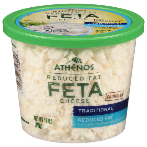 Athenos Cheese, Reduced Fat, Feta, Crumbled, Tradititonal