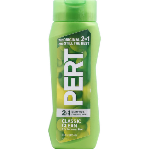 Pert Shampoo & Conditioner, 2 in 1, Classic Clean, for Normal Hair