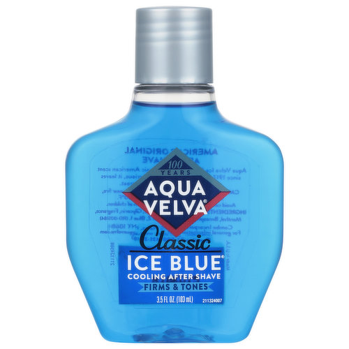 Aqua Velva After Shave, Cooling, Firms & Tones, Classic Ice Blue