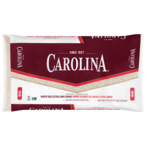 Carolina White Rice, Extra Long Grain, Enriched