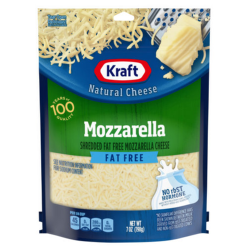 Kraft Natural Cheese, Mozzarella, Fat Free