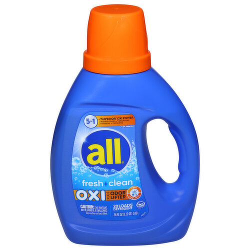 All Detergent, Oxi Plus Odor Liftter, Fresh Clean