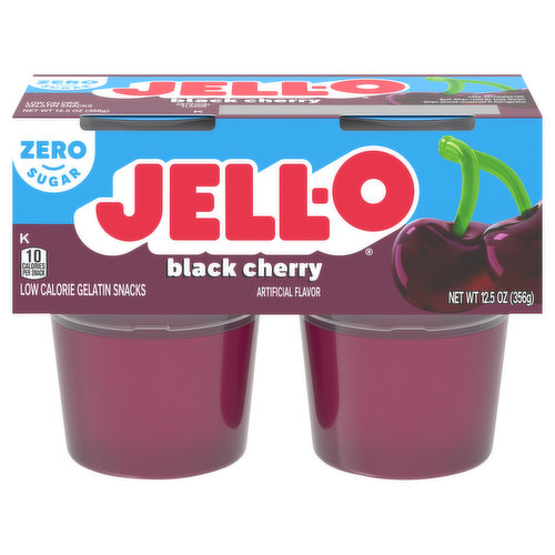 Gelatin Snacks, Low Calorie, Zero Sugar, Black Cherry