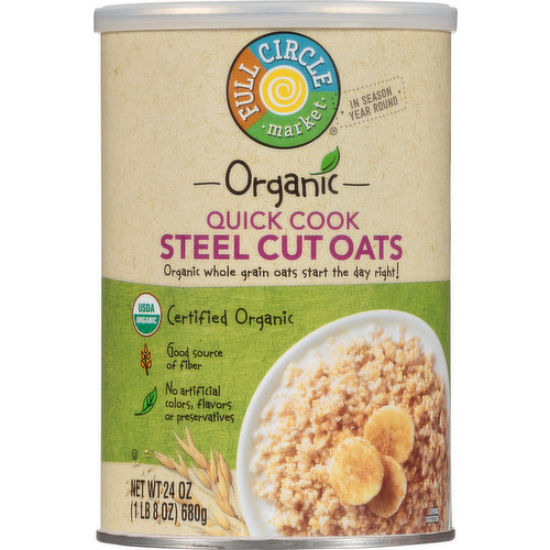 Full Circle Market Oats, Steel Cut, Quick Cook