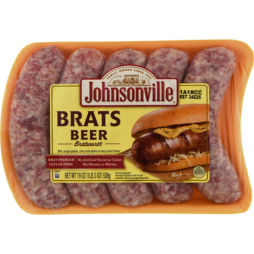 Johnsonville Bratwurst, Beer, Brats