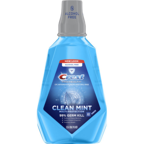 Crest Oral Rinse, Multi-Protection, Clean Mint