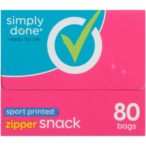 Simply Done - Simply Done, Zipper Square Snack Bags (100 count), Shop