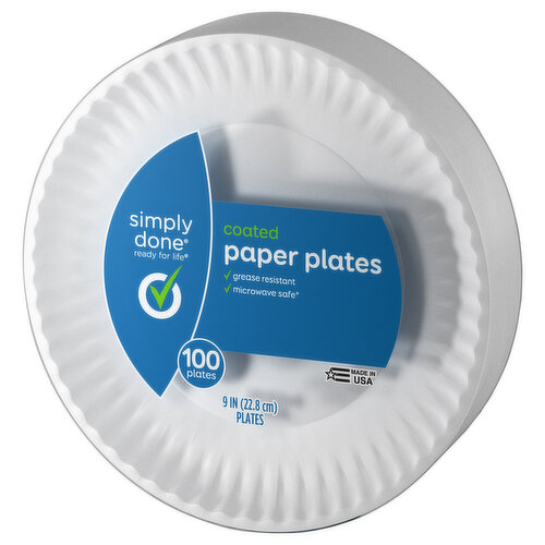 Simply Done Paper Plates, Coated