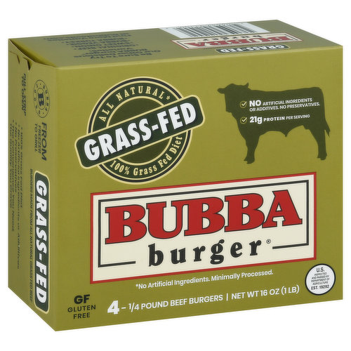 Bubba Burger Burger, All Natural, Premium Beef 6 ea, Shop