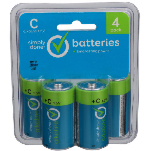 Simply Done C Alkaline 1.5V Batteries