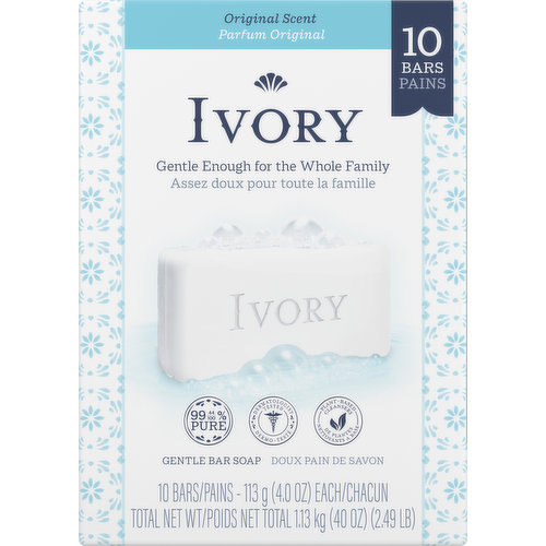 Ivory Soap Bars, Original Scent