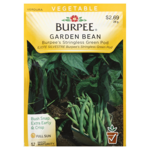 Burpee Seeds, Garden Bean, Burpee's Stringless Green Pod