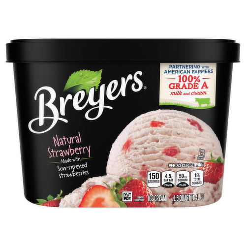 Breyers Ice Cream, Natural Strawberry