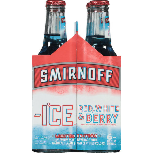 Smirnoff Ice Red, White, Berry - Shop Malt Beverages & Coolers at