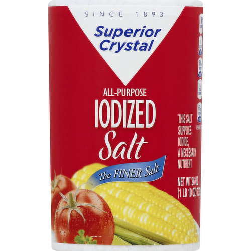 Superior Crystal Salt, All-Purpose, Iodized